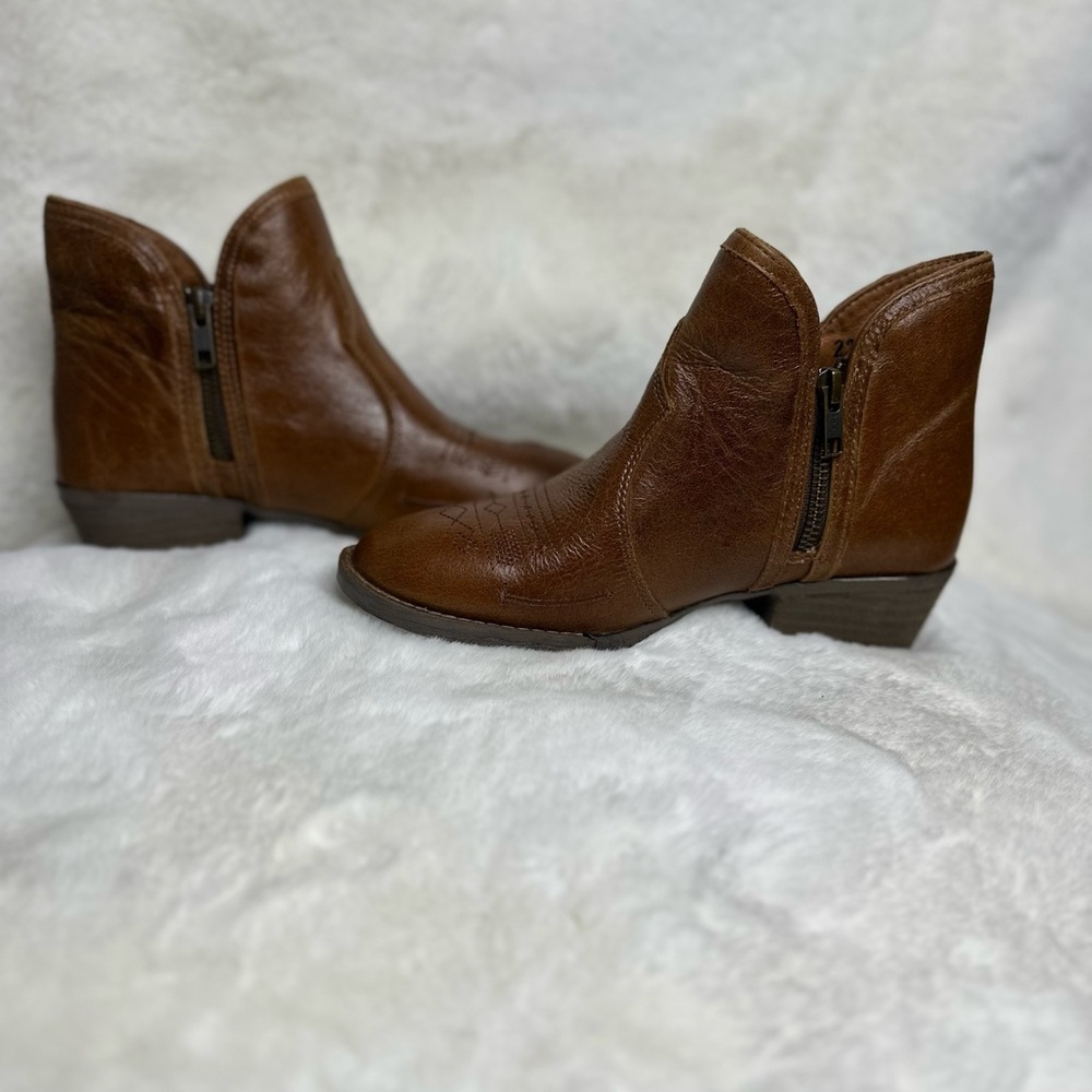 Brown Leather Ankle Boots - Picture 5 of 7